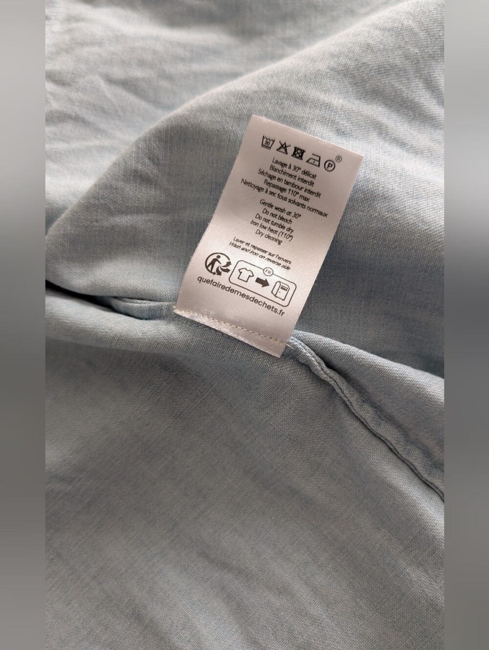 Sezane Max Shirt in Very Light Denim - Picture 9 of 13